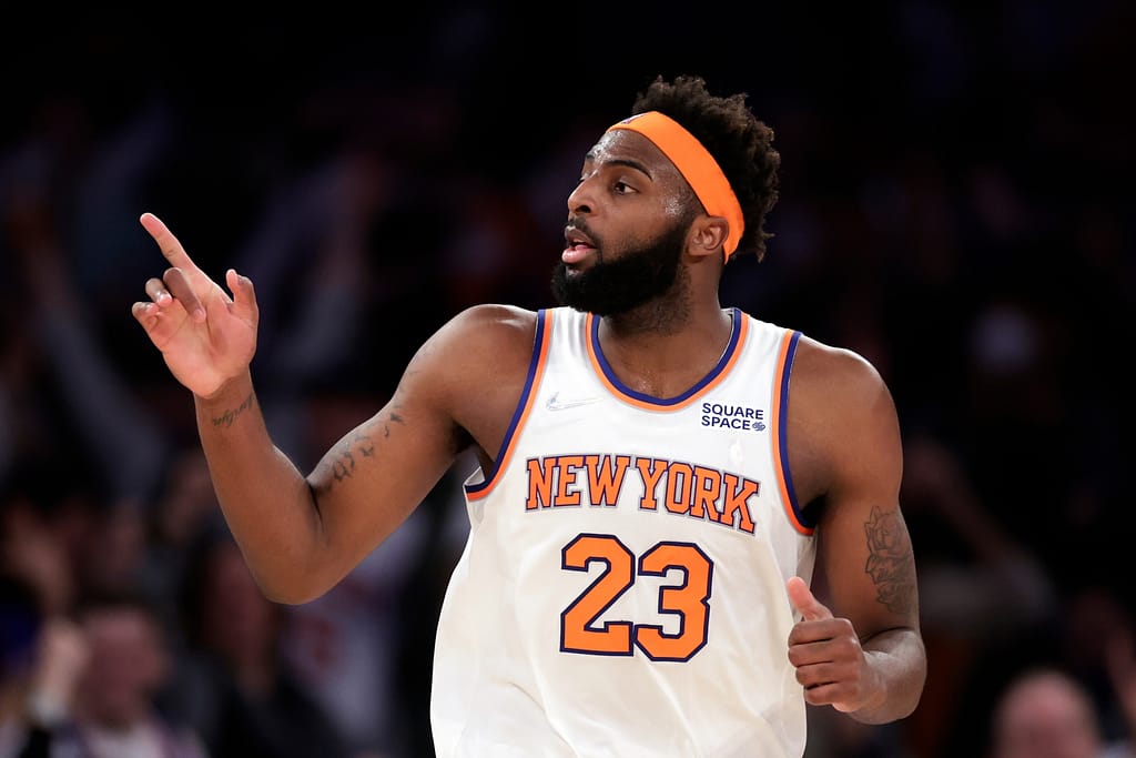 Portland hosts New York on Tuesday, and an NBA Knicks-Trail Blazers player prop for Mitchell Robinson's blocks has value due to this trend...