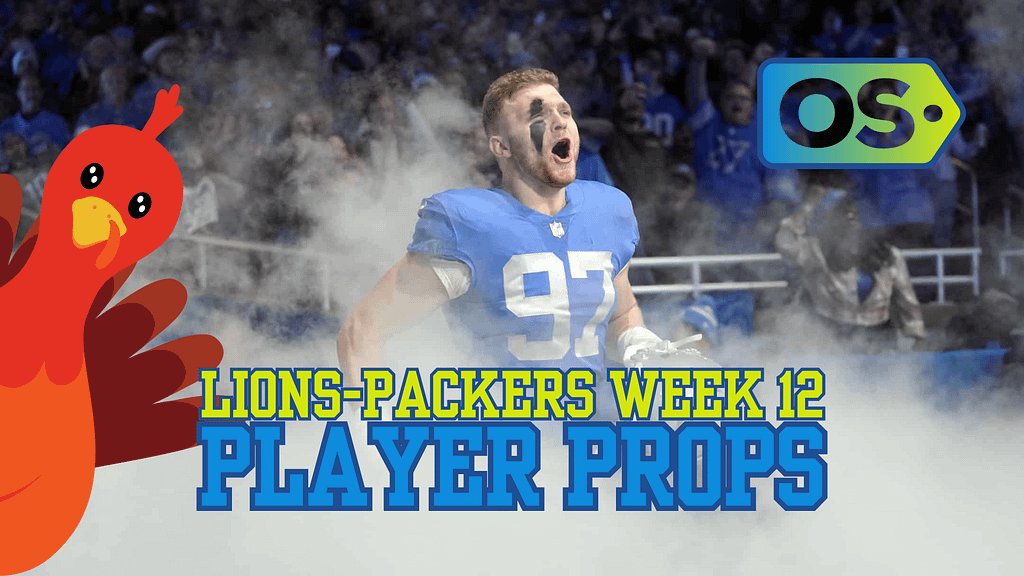 The best Packers-Lions player prop picks and anytime touchdown scorer bets for Thanksgiving include a bet on Aidan Hutchinson...