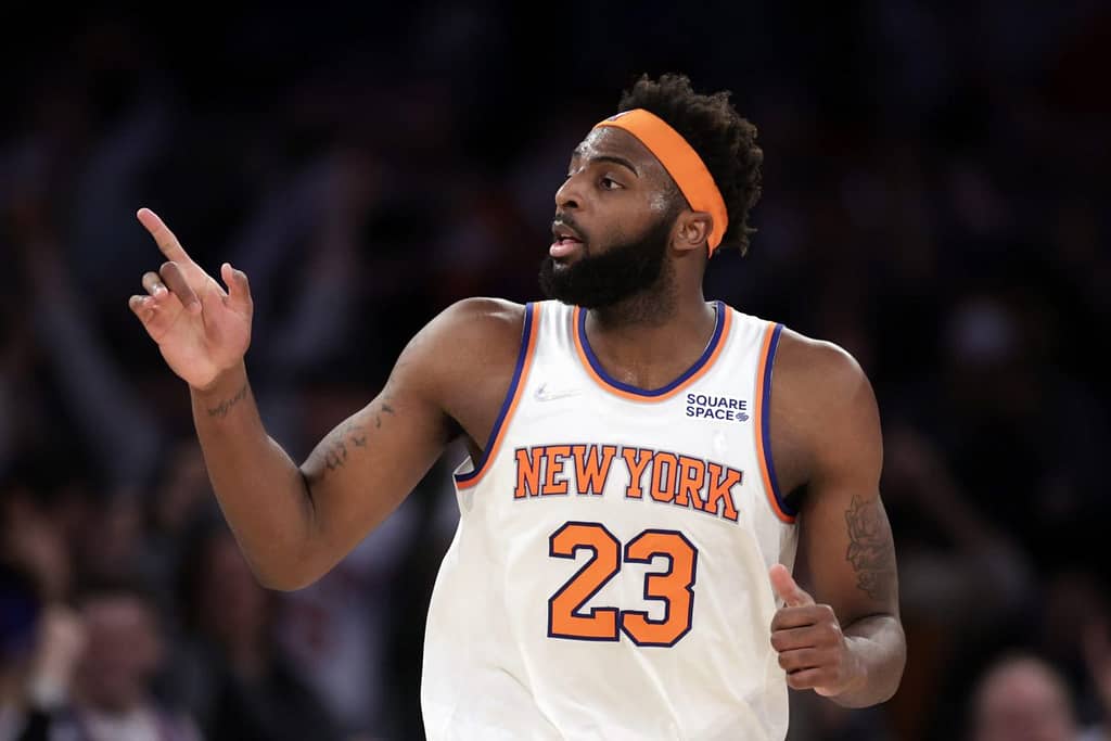 Portland hosts New York on Tuesday, and an NBA Knicks-Trail Blazers player prop for Mitchell Robinson's blocks has value due to this trend...