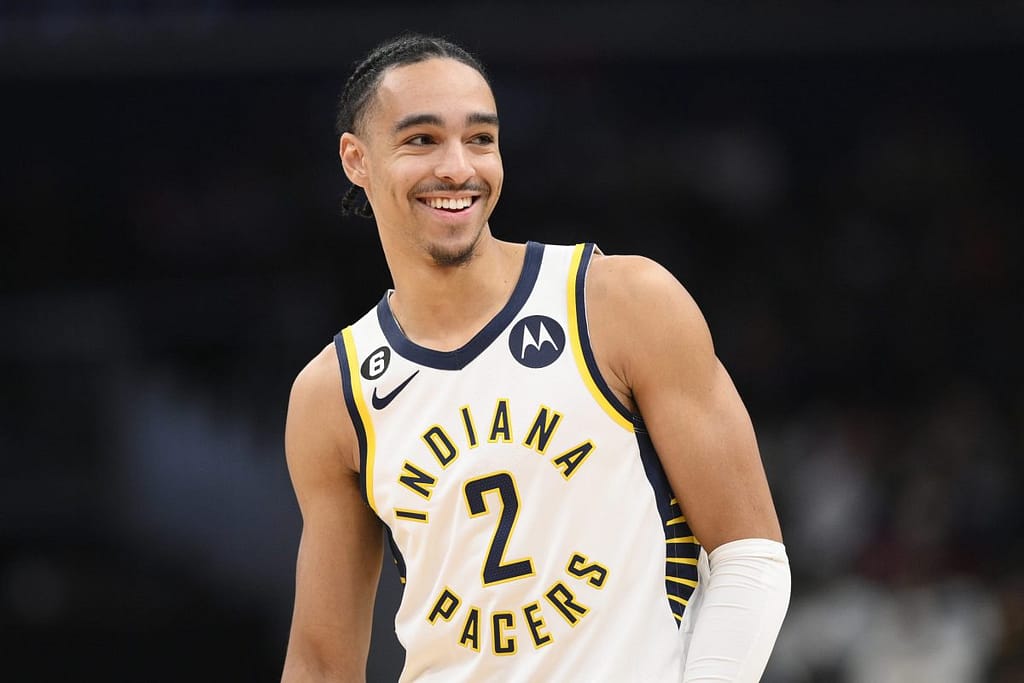 Indiana visits Miami on Wednesday, and an NBA Pacers-Heat player prop involving Andrew Nembhard's perimeter shooting has value...