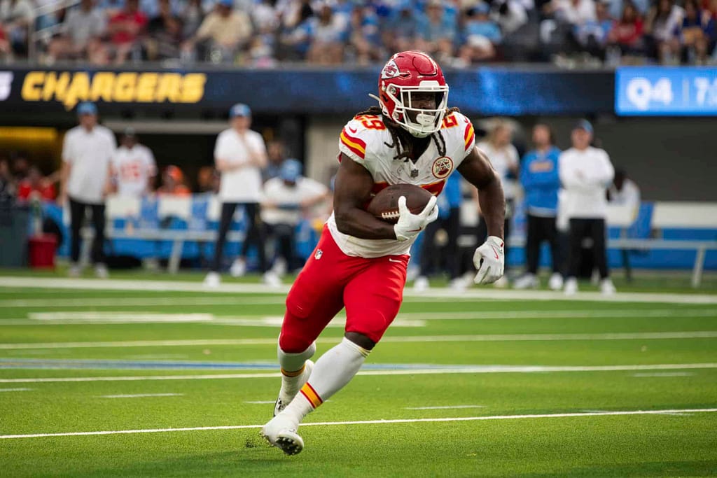 The top DraftKings Pick6 predictions today for NFL Week 12 include a play on Kareem Hunt in a spot where he should..