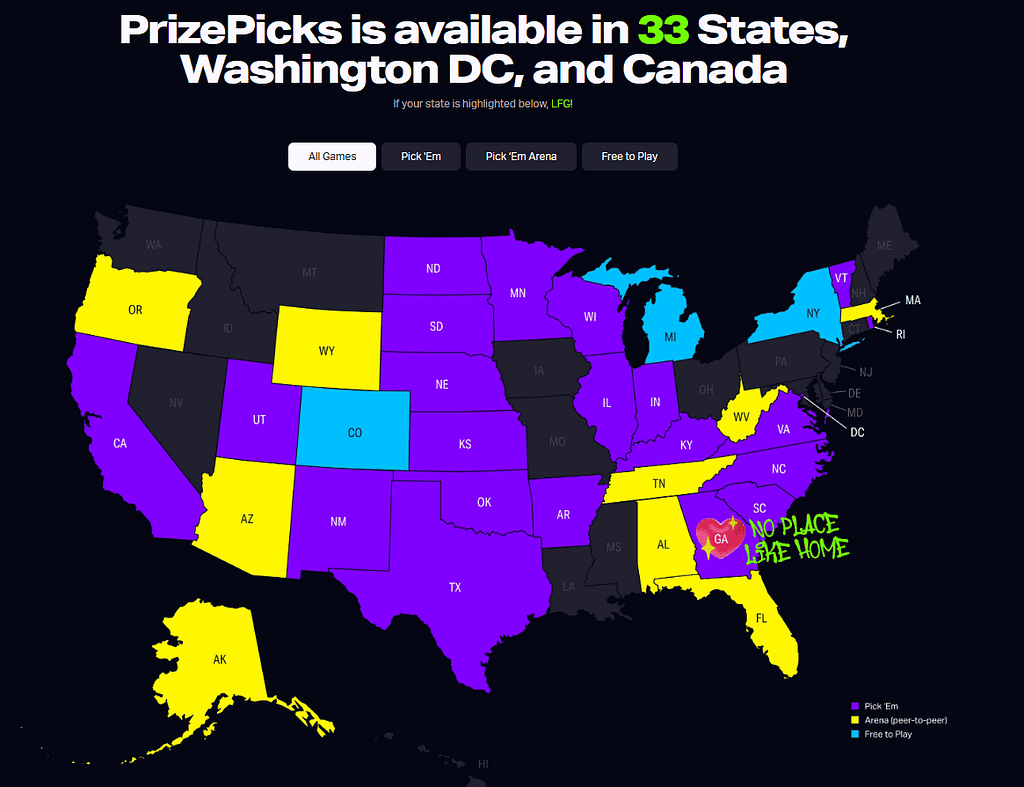 Want to know all about PrizePicks legal states? Breaking it down by way of what age each state allows, there PrizePicks states...