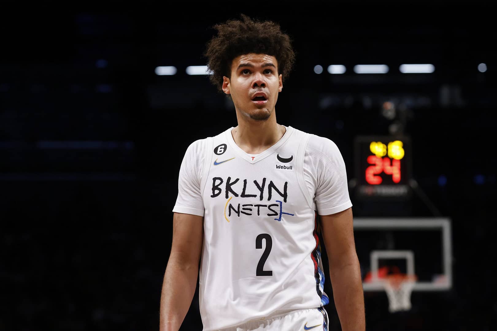 New York hosts Brooklyn on Monday, and an NBA Nets-Knicks player prop involving Cameron Johnson's shooting has value...