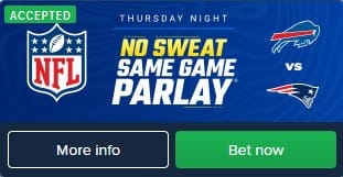 Monday Night Football Best Same Game Parlay for Patriots vs. Bills