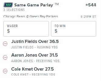 Bears vs. Packers Best Same Game Parlay: Justin Fields Rushing Will Be a  Big Part of Bears' Success (Sept 18)