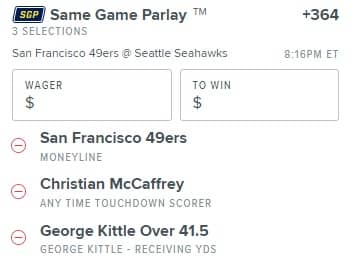 49ers-Seahawks Best Same Game Parlay