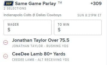 Colts-Cowboys Same Game Parlay: Lamb, Taylor Among Best Bets