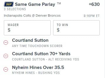 NFL Primetime Parlay Week 5: Colts vs Broncos